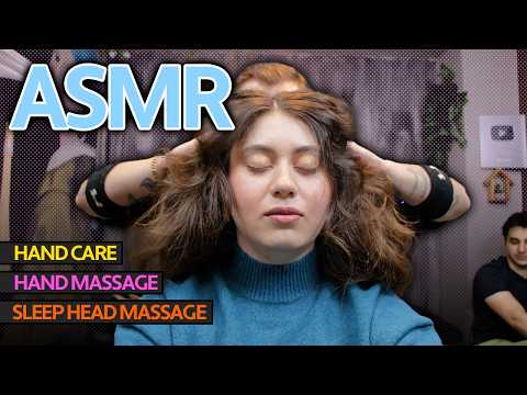 FEMALE Asmr Massage | No Talking Asmr Hand Massage and Asmr Head Massage