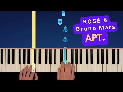 ROSÉ & Bruno Mars - APT. - Easy Piano Tutorial