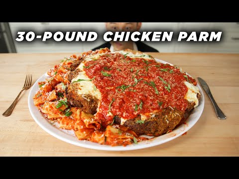 I Made A Giant 30-Pound Chicken Parmesan