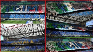 Inter Milan ultras creating epic moving tifo at San Siro celebrating Scudetto🇮🇹 vs Hellas Verona 