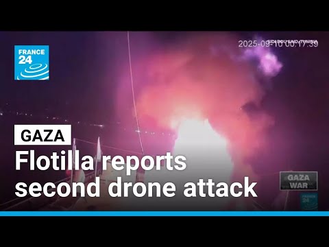 Flotilla for Gaza reports second drone attack on boat at Tunisian port • FRANCE 24 English