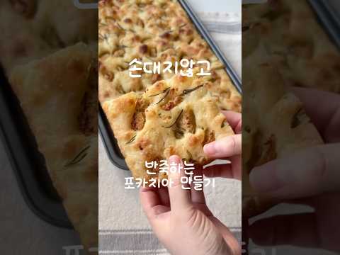 🫧사워도우 포카치아, 손대지않고 반죽하는법 #사워도우 #포카치아
