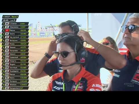 Troubles for Lucas Coenen while leading MXGP Race 2! #MXGPFinland