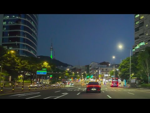 Seoul Night Drive 🌠 | Downtown Vibes | Chill Lofi Jazz Beats | POV 4K