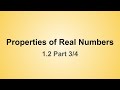 Exploring Properties of Real Numbers in Algebra