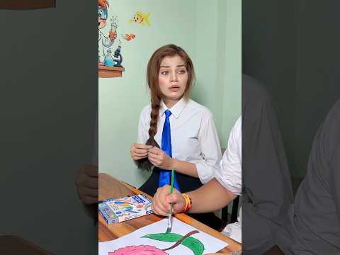 Flowers 🌷 painting 🖼️ in school||vishvi official ||#youtubeshort #trending #shorts