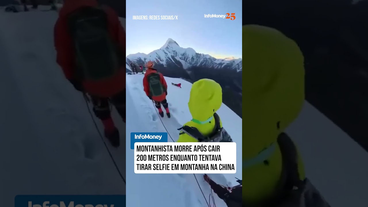 Montanhista morre após tentar tirar foto e cair de 200 metros na China