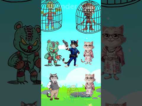 Zombie Cats in Trouble! 😱 Will They Reveal Their True Forms | Funny Kids Animation #cartoon #cats ca