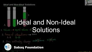 Ideal and Non-Ideal Solutions