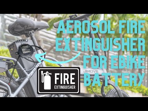 Built-in compact fire extinguisher with heat sensor for ebike escooter battery