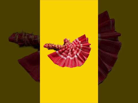 গামছা দিয়ে হাতপাখা বানানো 🥰🥰 #viral #shorts #viralshorts #weddingtraydecoration #saree