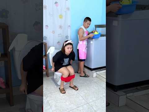 Toilet vs Husband #foodchallenge #shortvideo
