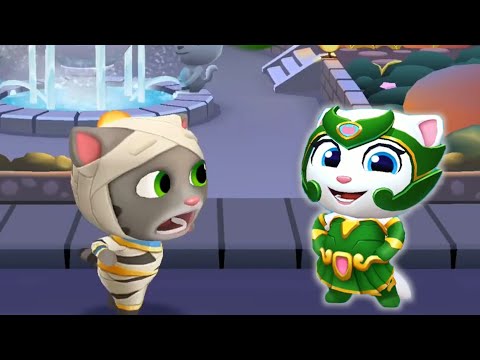 Talking Tom Hero Dash VS Talking Tom Gold Run - Hero Angela, Gold Tom Gameplay (Android, iOS) - Lilu