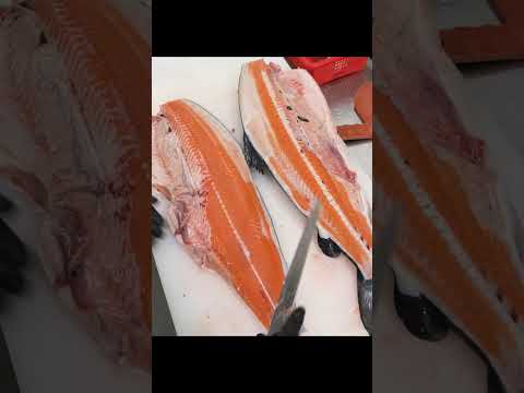 Amazing Knife Skill / Salmon Cutting Skill #shorts