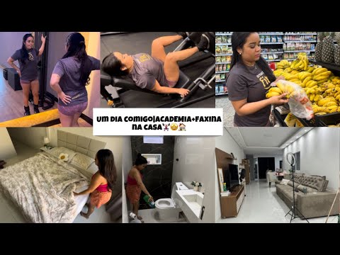 UM DIA COMIGO|ACADEMIA+FAXINA NA CASA🏠🤩🏋🏽‍♀️