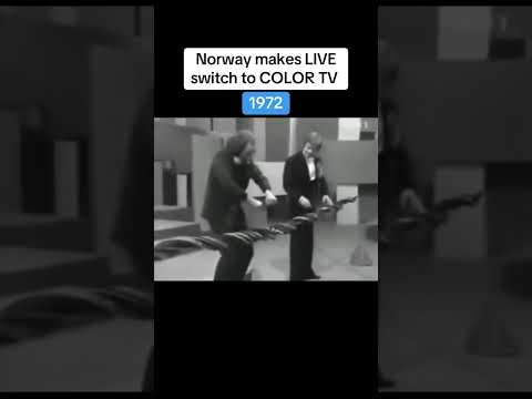 Norway switches to regular color television LIVE on air 1/1/72 #colortv #norway #popculture