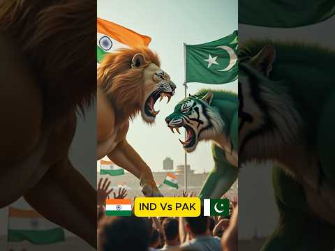 India Vs Pakistan Lion And Tiger #shorts #short #shortvideo #ai #animation #trending #viralvideo