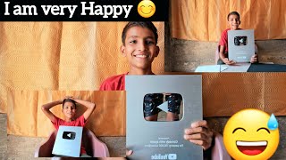 My silver play button unboxing | @comedy_with_ayush | #silverplaybutton #mydream #realfools