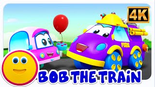 Wheels on the Fire Truck - Green Fire Brigade Vehicle Song for Kids