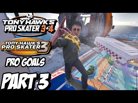 "THPS3 PRO GOALS" TONY HAWK'S PRO SKATER 3 + 4 Playthrough Gameplay Part 3 (PC)