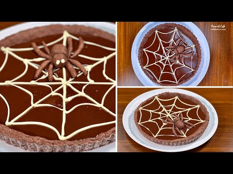 🍫 CROSTATA AL CIOCCOLATO CON RAGNATELA 🕸 🕷 crostata di halloween 🎃