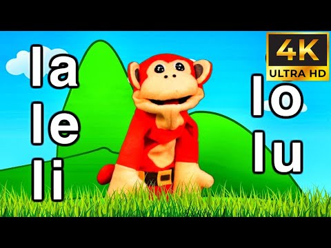 SIÍLABAS LA LE LI LO LU El Mono Sílabo en 4K - Videos Infantiles  Educación para Niños #monosilabo