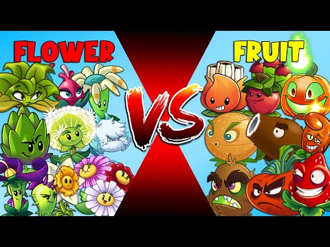 Team FLOWER vs FRUIT - Which Plant Team Will Win? - PvZ 2 Plants vs Plants Battlez