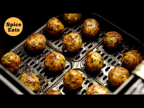 Chicken Meatballs In Air Fryer | Chicken Kofta In Air Fryer | Air Fried Chicken Meatballs