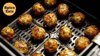 Chicken Meatballs In Air Fryer | Chicken Kofta In Air Fryer | Air Fried Chicken Meatballs