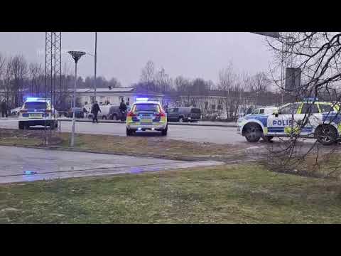 Scene as 5 shot at adult education centre in Sweden