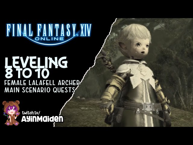 FFXIV - Leveling 8 to 10 Lalafell Archer in Gridania (MSQs)