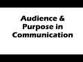 Understanding Communication Roles and Audiences