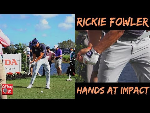 Rickie Fowler Hands At Impact Slow Motion Driver Golf Swing