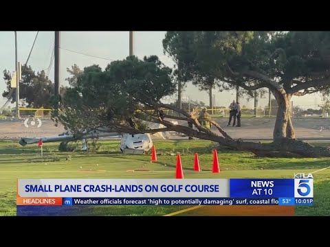 Small plane makes crash landing on Carson golf course