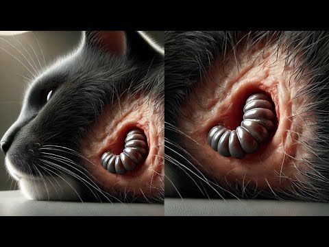 Massive Botfly Maggot Removed From Poor Cat's Neck (Part 88)