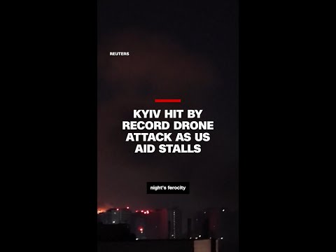 Kyiv hit by record drone attack as US aid stalls