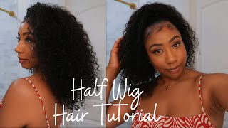 Flip Over Method on a Half Wig? +! Ponytail | Do My Hair With Me | Her Given Hair