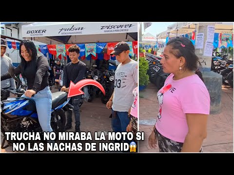 Ingrid asta prob贸 la moto nueva de trucha Chentia la qu3r铆a baj4r del pelo de la moto馃槅