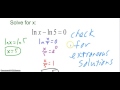 Logarithmic and Exponential Equations