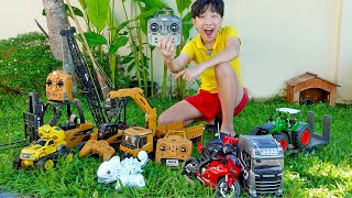 Yejun's Learn Name Truck Car Toy with RC Car Toys Educational Video for Kids