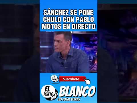 SÁNCHEZ SE PONE CHULO CON PABLO MOTOS EN EL HORMIGUERO #shorts #pablomotos #elhormiguero #sanchez