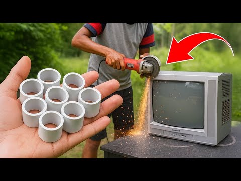 99 Techniques That Made Plumbers Famous! Put a Cutter in an Old TV and You'll Be Surprised