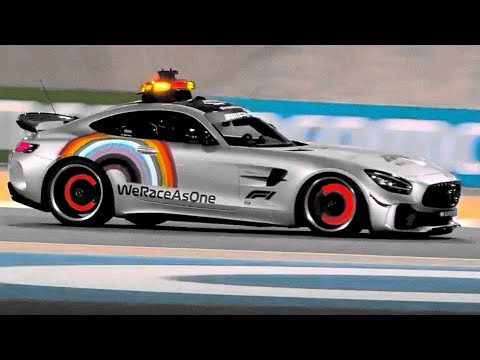 F1 Safety Car Drifting AMG GTR Glowing Brake Discs - Bernd Mayländer