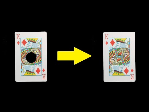 Card Hole Change Into Normal Card Magic Tricks