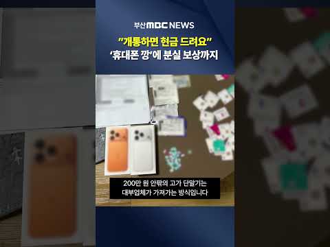 "개통하면 현금 드려요" '휴대폰 깡'에 분실 보상까지