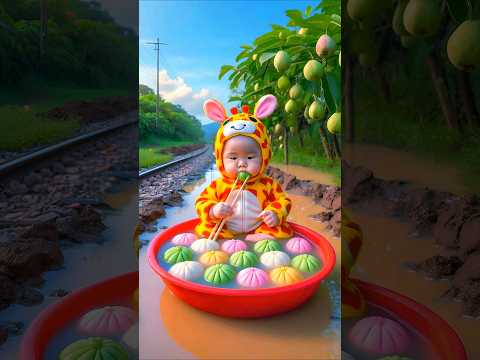 ❤️ Evolution of Baby: Train Attack on Baby for Food Eating #cat #cute #love #shorts BabyLos 75