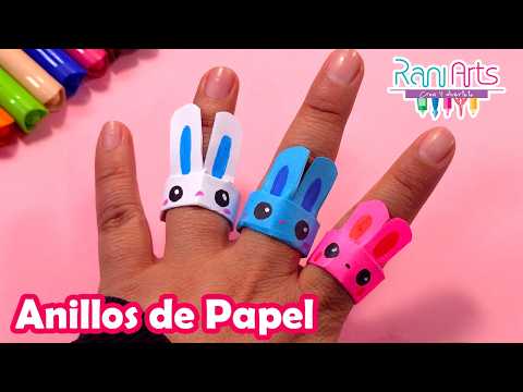 Cómo hacer ANILLOS DE PAPEL de CONEJO 🐰✨ | Origami paso a paso