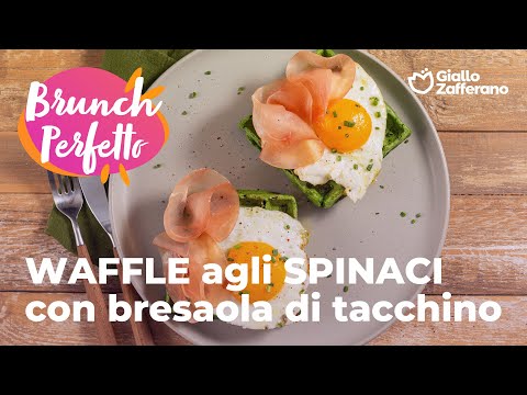 WAFFLE agli SPINACI con BRESAOLA di TACCHINO e UOVO 🧇❤️🍳 #adv