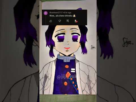 Demon Slayer- Shinobu Kochō🦋 #drawing #anime #shinobu #hashira #demonslayer #viral #shorts #trending