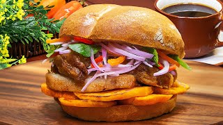 El Pan con Chicharrón Más Rico del Mundo | Receta Peruana | Sazón y Corazón